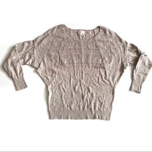 Pins & Needles Oatmeal Knit Batwing Sweater-M